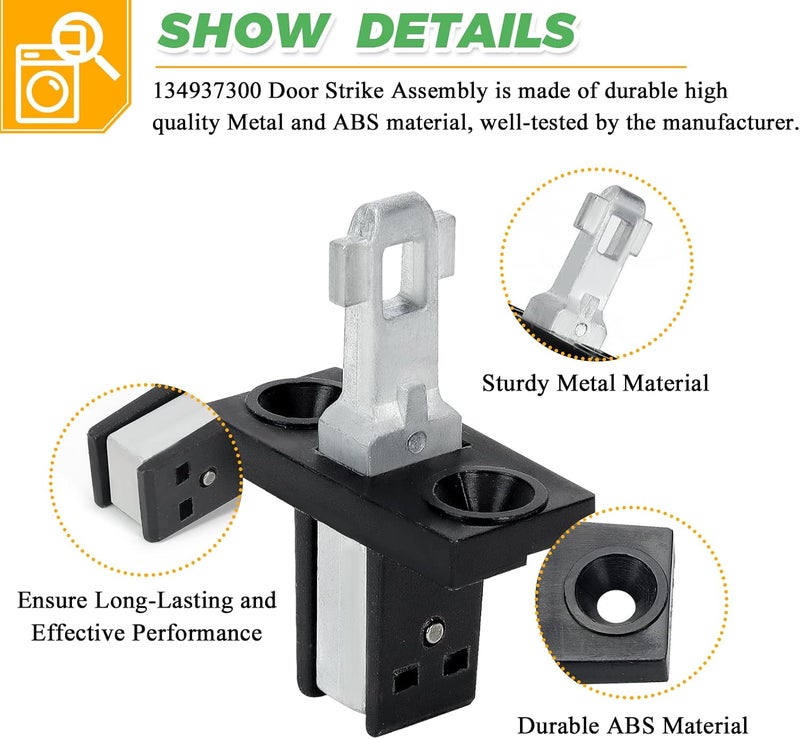 Techecook 134937300 Washer Striker Assembly by - Fit for Electrolux Frigidaire Washing Machine - Washer Door Strike Latch Replaces AP4365553, 1483065, AH2345126, PS2345126, EAP2345126 - Image 2